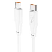 Кабель USB-C HOCO X93 Force, Type-C - Type-C, 3A, 100W, 2 м, белый анонс фото