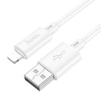 Кабель USB HOCO X88 Gratified, USB - Lightning, 2.4А, 1 м, белый анонс фото