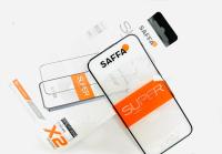 Защитное стекло Saffa 9H Super Hardness для iPhone X/XS/11 Pro, прозрачный+черная рамка анонс фото