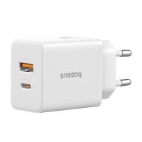 Зарядное устройство BASEUS Cube Fast Charger USB+Type-C, 20W, белый анонс фото
