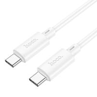 Кабель USB-C HOCO X88 Gratified, Type-C - Type-C, 3A, 60W, 1 м, белый анонс фото