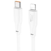 Кабель USB-C HOCO X93 Force, Type-C - Lightning, 20W, 2 м, белый анонс фото