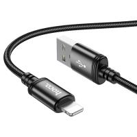 Кабель USB HOCO X89 Wind, USB - Lightning, 2.4А, 1 м, черный анонс фото
