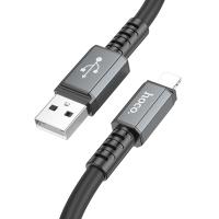 Кабель USB HOCO X85, USB - Lightning, 2.4А, 1 м, черный анонс фото