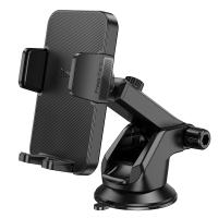 Автомобильный держатель HOCO H37 Cheetah, зажимной, черный, на присоске анонс фото