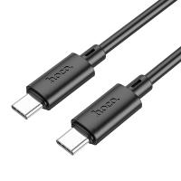 Кабель USB-C HOCO X88 Gratified, Type-C - Type-C, 3A, 60W, 1 м, черный анонс фото
