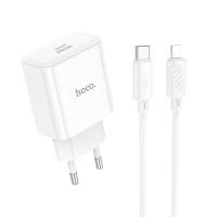 Зарядное устройство HOCO C76A Pro Majestic USB-C + Кабель Type-C/Lightning, PD30W, белый анонс фото
