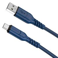 Кабель USB HOCO X59 Victory, USB - Type-C, 3A, 2 м, синий анонс фото