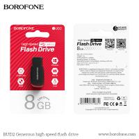 USB флеш-накопитель BOROFONE BUD2, USB 2.0, 8GB, черный анонс фото