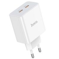 Зарядное устройство HOCO C108A 2*USB-C, 35W, белый анонс фото