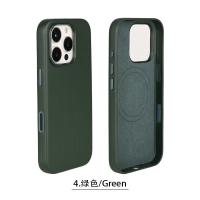 Чехол Leather Case With MagSafe и Анимация цвета для iPhone 16 Pro Max 6.9" (4), зеленый анонс фото