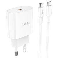 Зарядное устройство HOCO C94A USB-C + Кабель Type-C-Type-C, 20W, белый анонс фото