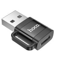 Переходник HOCO UA31D, USB2.0 - Type-C, черный анонс фото