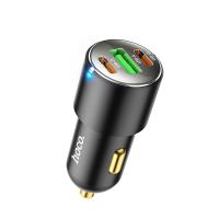 Автомобильное зарядное устройство HOCO NZ6, 3*USB, 25W, черный анонс фото