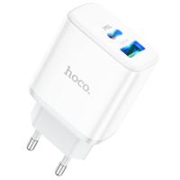 Зарядное устройство HOCO C105A Stage USB+Type-C, PD20W, белый анонс фото