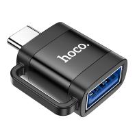 Переходник HOCO UA31C, Type-C - USB, черный, OTG анонс фото
