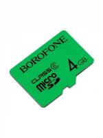 Карта памяти microSDHC BOROFONE, 4GB, зеленый анонс фото